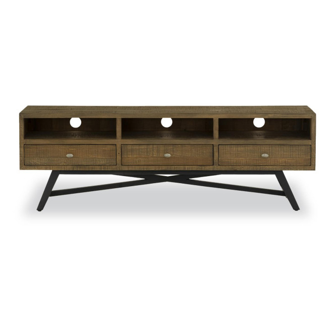 TV-Möbel mit 3 Schubladen Holz Braun 180x43.5x60cm