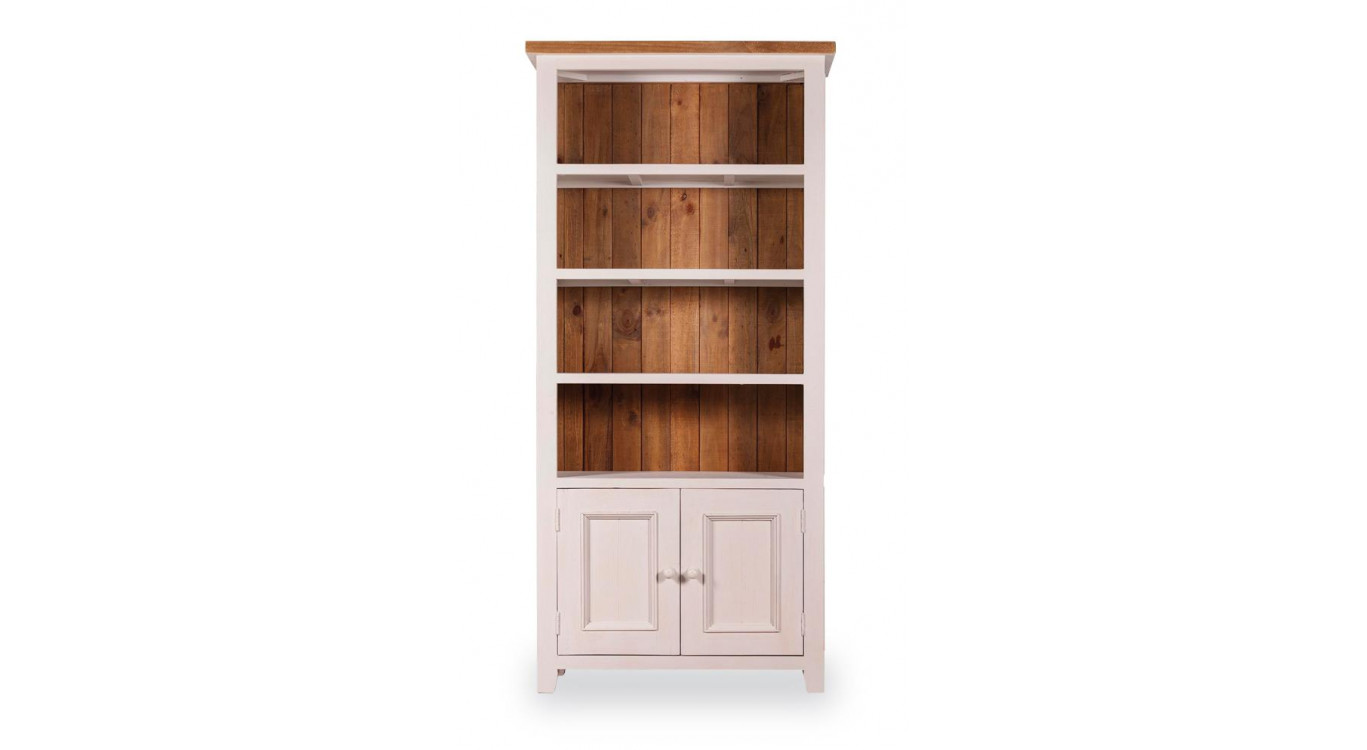 Bücherregal Holz Weiß 90x35x190cm