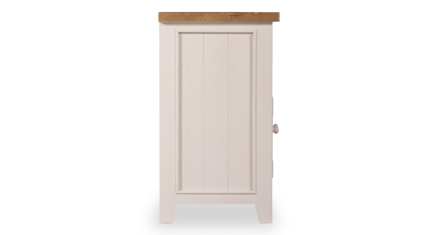 Bahut 4 Tiroirs Bois Blanc 180x45x80cm