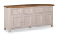 Truhe mit 4 Schubladen Holz Weiß 180x45x80cm