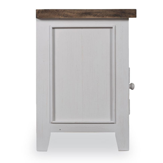 Meuble TV Bois Blanc 196x42x60cm
