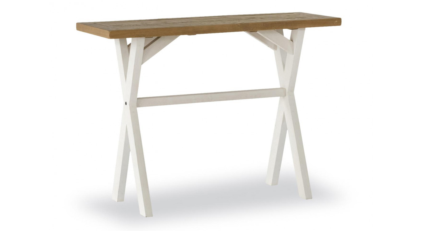 Konsole Holz Weiß 110x40x80cm