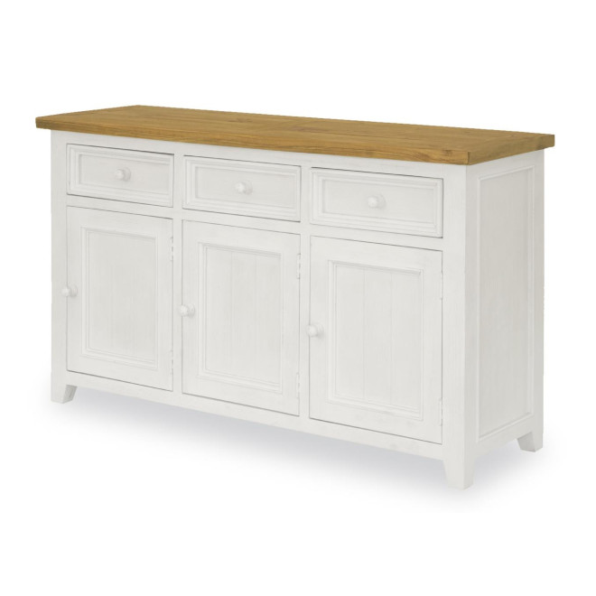 Buffet 3 Tiroirs Bois Blanc 141x45x85cm