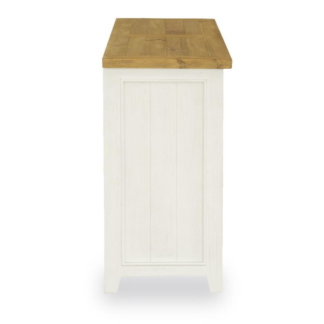 Buffet 3 Tiroirs Bois Blanc 141x45x85cm