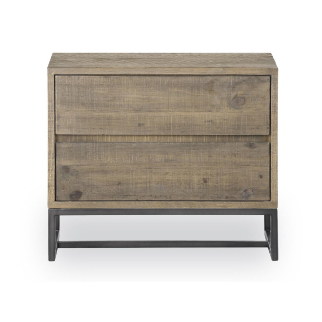 Nachttisch mit 2 Schubladen Holz Braun 66x40.6x55.8cm
