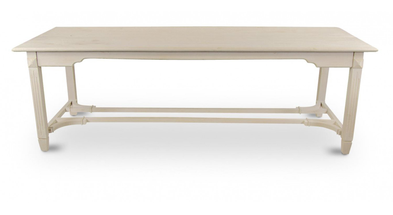 Table à Manger Bois Blanc 250x90.5x81.5cm