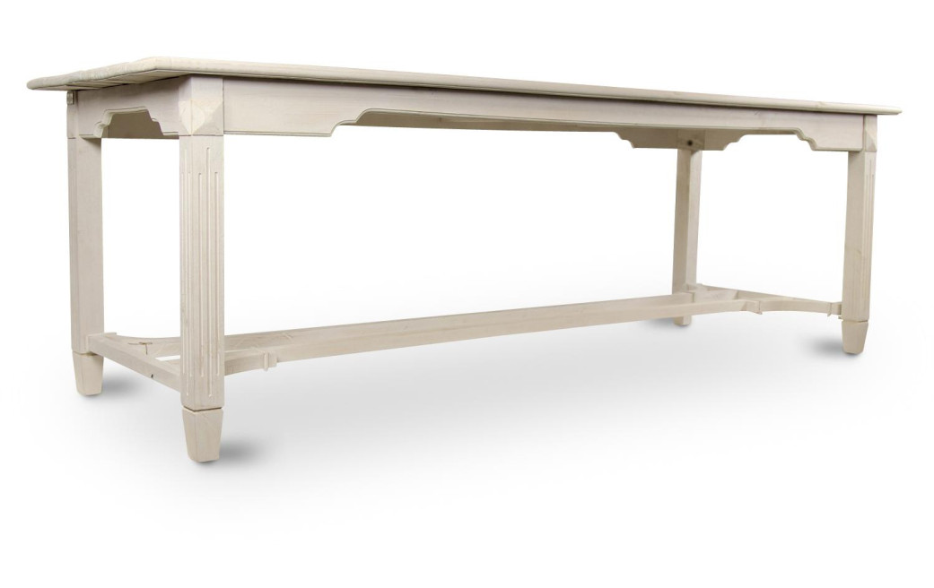 Table à Manger Bois Blanc 250x90.5x81.5cm