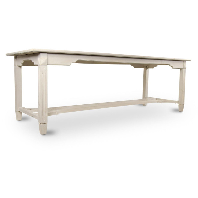 Esstisch Holz Weiß 250x90.5x81.5cm