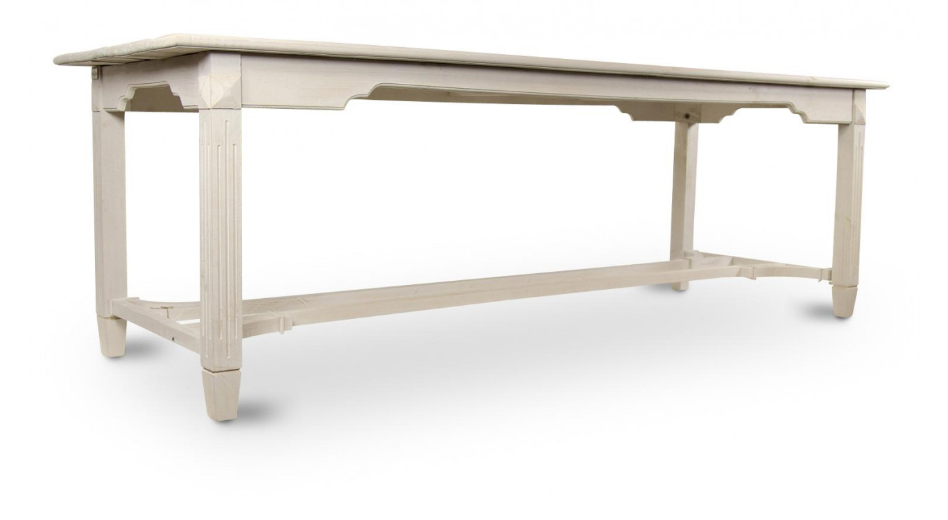 Esstisch Holz Weiß 250x90.5x81.5cm