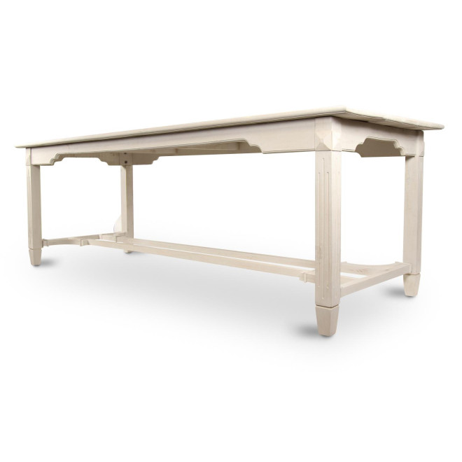 Table à Manger Bois Blanc 250x90.5x81.5cm