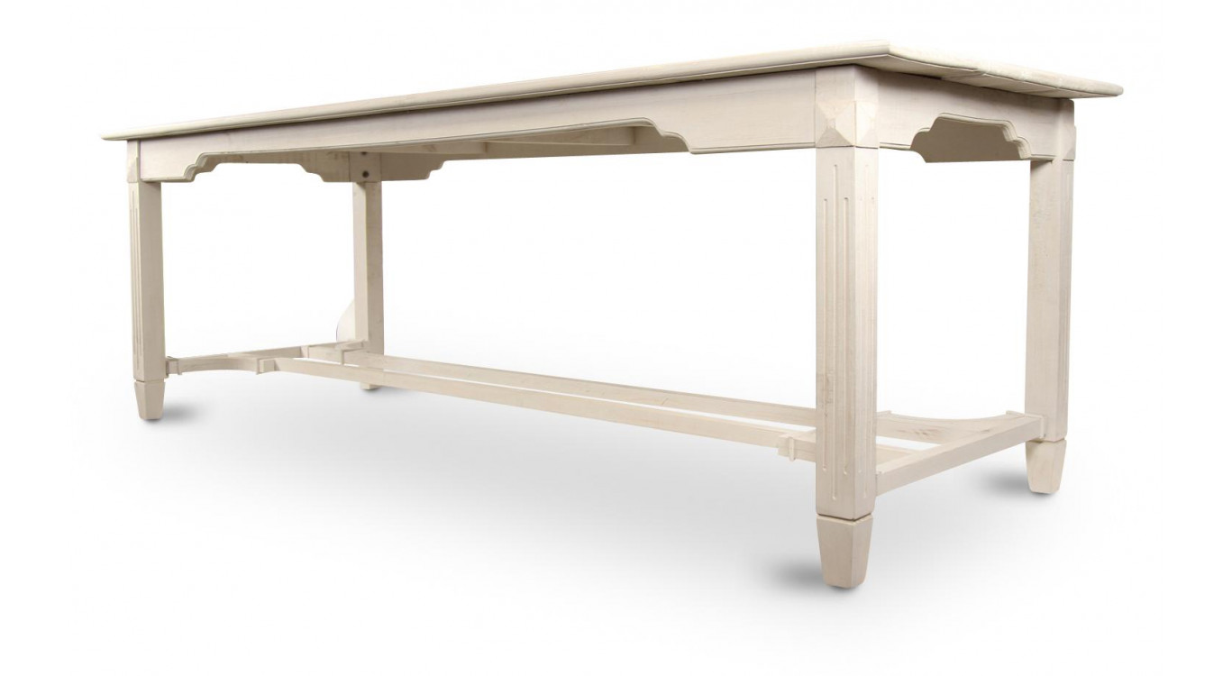 Table à Manger Bois Blanc 250x90.5x81.5cm