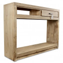 Konsole 1 Schublade Naturholz 142x40x106cm
