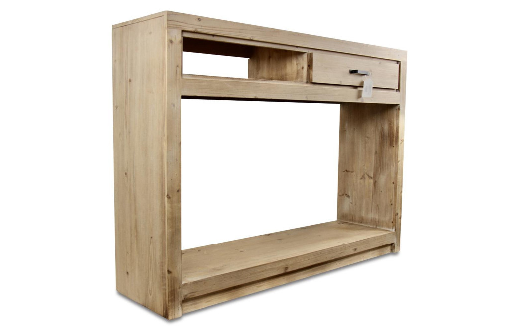 Konsole 1 Schublade Naturholz 142x40x106cm