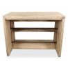Ilot 2 Tiroirs Bois Naturel 142x80x106cm