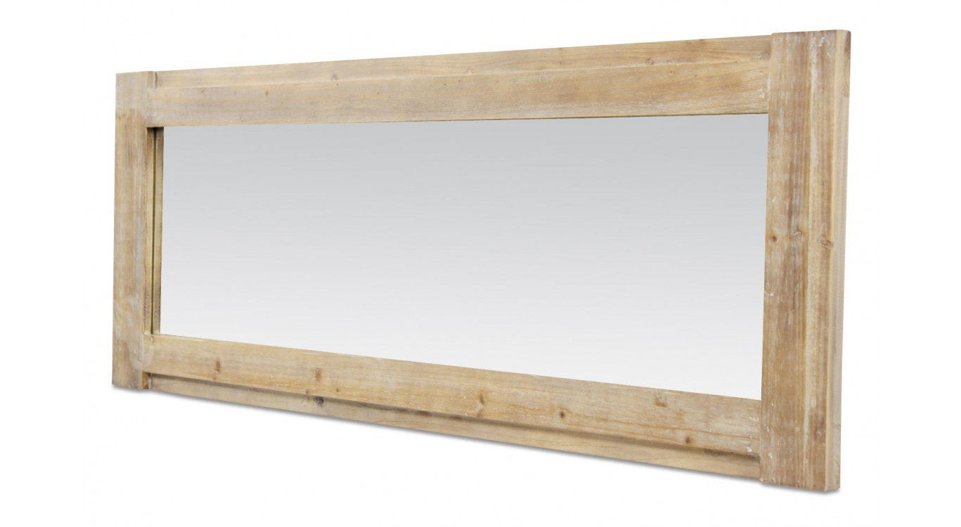 Großer Spiegel Naturholz 142x3x52cm