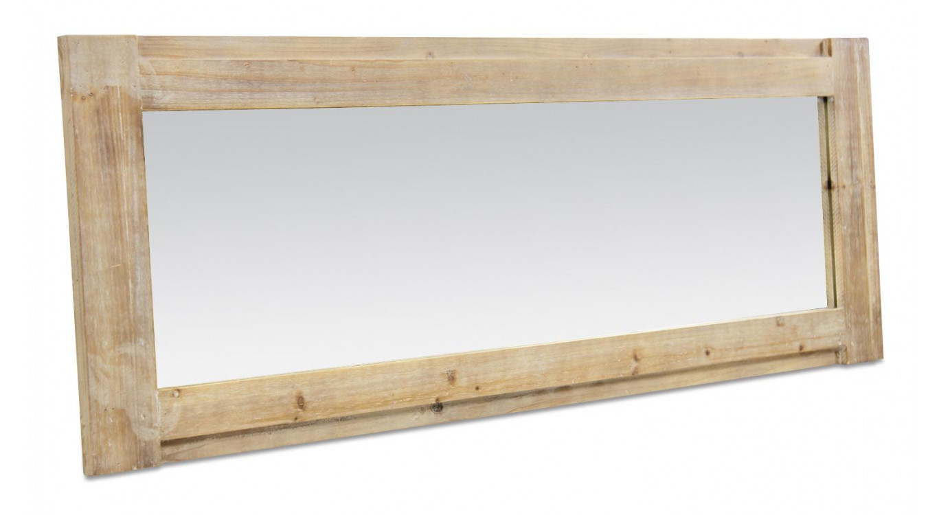 Großer Spiegel Naturholz 142x3x52cm
