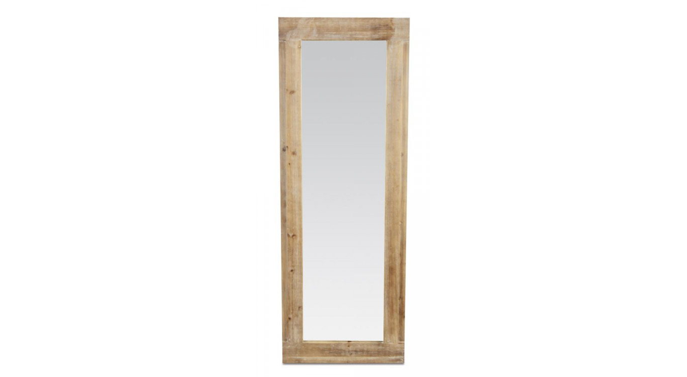 Grand Miroir Bois Naturel 142x3x52cm