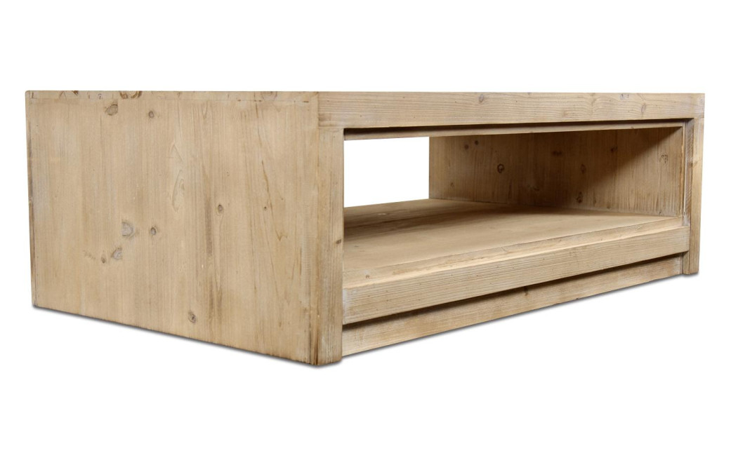 Niedriger Tisch Naturholz 136x80x44cm