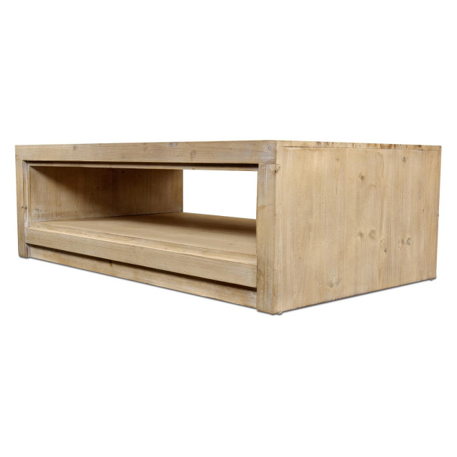 Table Basse Bois Naturel 136x80x44cm