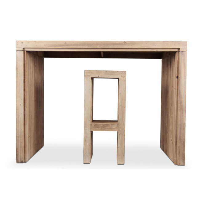 Table Haute Bois Naturel 140x80x102cm