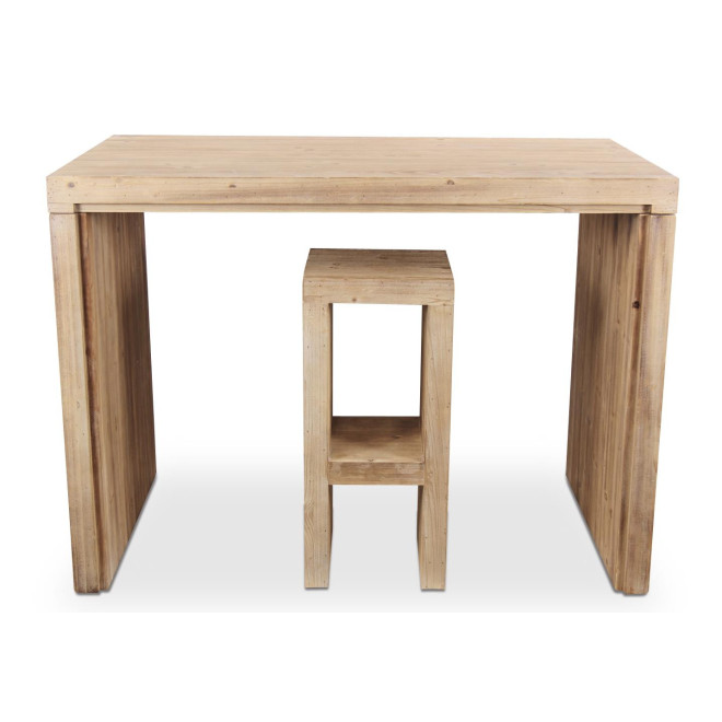 Table Haute Bois Naturel 140x80x102cm