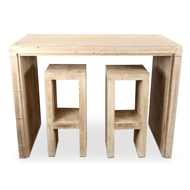Table Haute Bois Naturel 140x80x102cm