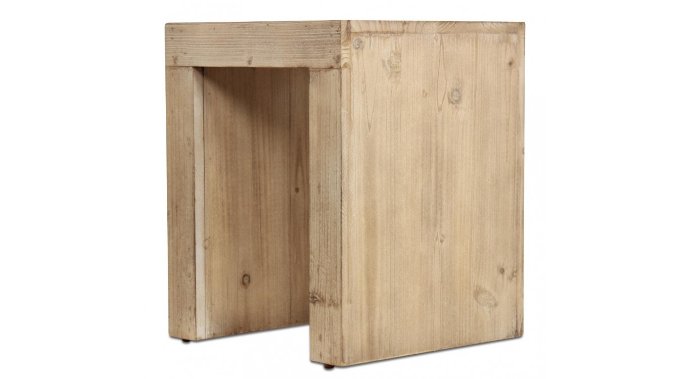 Tabouret Bois Naturel 35x35x44cm