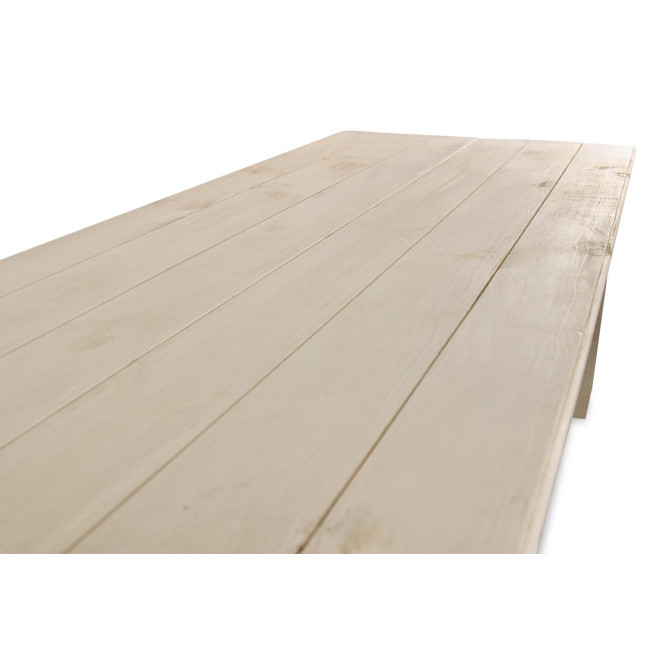 Esstisch Holz Weiß 250x90.5x81.5cm