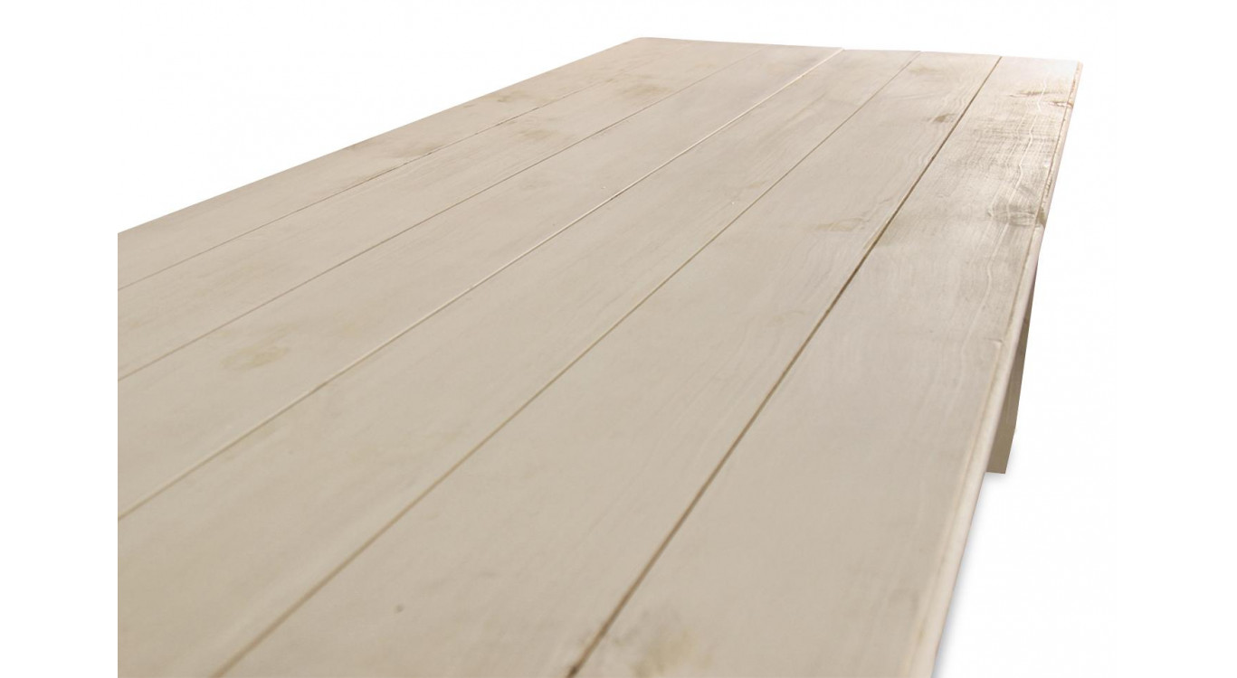 Esstisch Holz Weiß 250x90.5x81.5cm