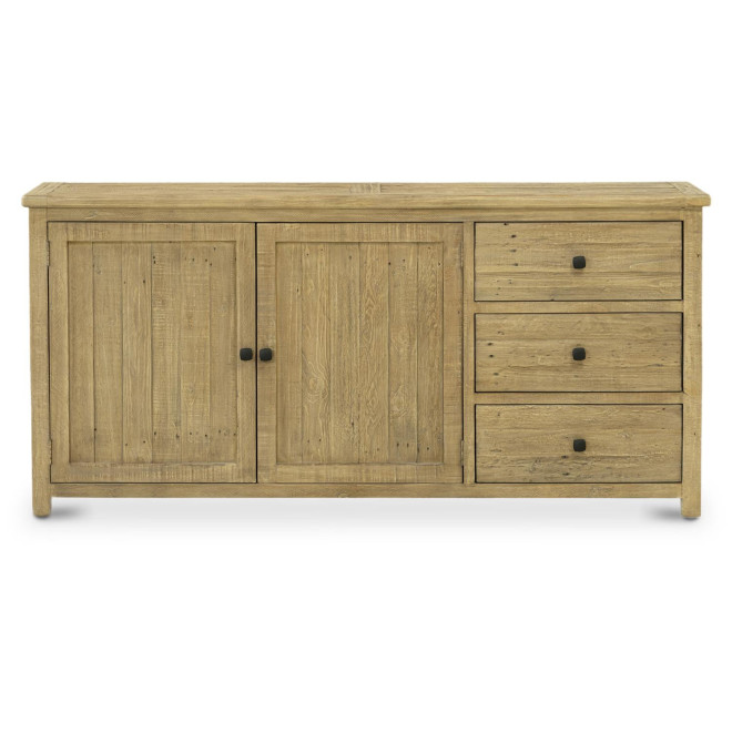 Truhe 3 Schubladen Holz Braun 180x45x85cm