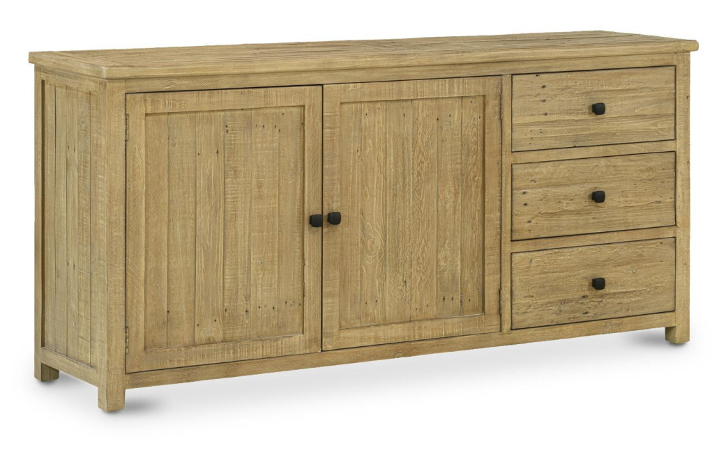 Truhe 3 Schubladen Holz Braun 180x45x85cm