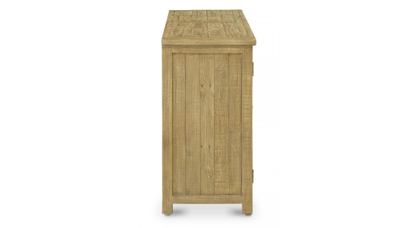 Truhe 3 Schubladen Holz Braun 180x45x85cm