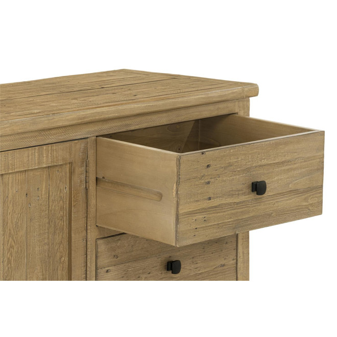 Truhe 3 Schubladen Holz Braun 180x45x85cm