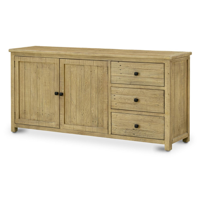Truhe 3 Schubladen Holz Braun 180x45x85cm