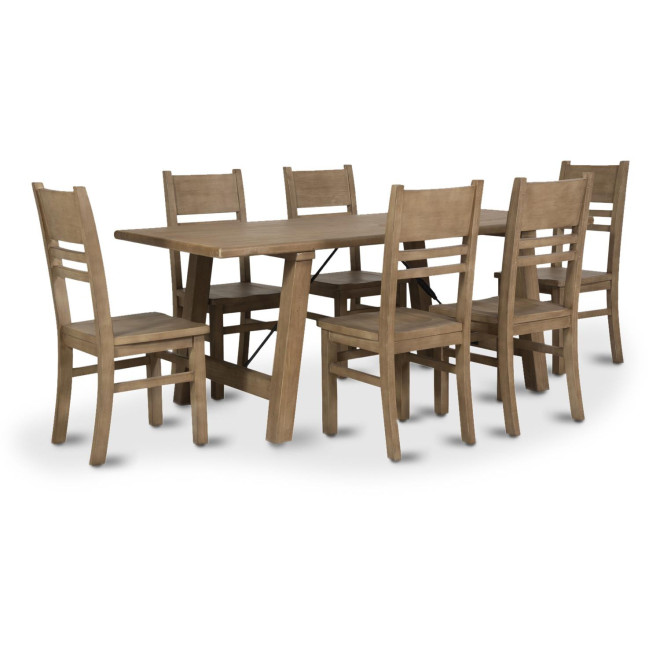 Table à Manger Bois Marron 198x90x79cm
