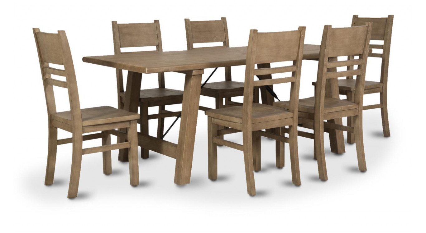 Esstisch Holz Braun 198x90x79cm