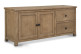Buffet 2 Tiroirs Bois Marron 153x45x66cm