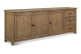 Truhe 3 Schubladen Holz Braun 240x45x85cm
