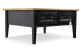 Mesa de Centro 2 Cajones Madera Negro 100x87x51cm