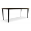 Tavolo da pranzo in legno nero 175x80x72.5cm