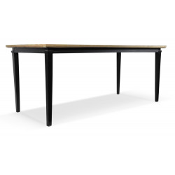 Table à Manger Bois Noir 175x80x72,5cm
