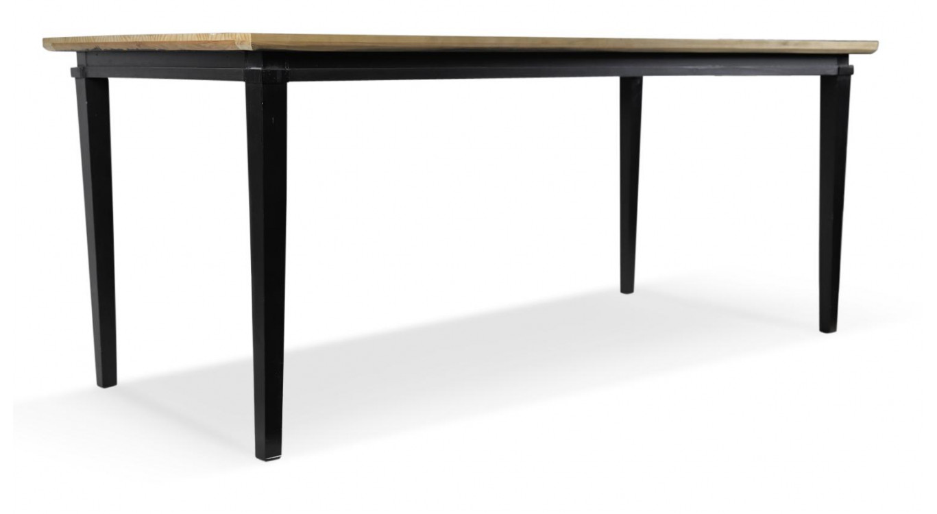 Esstisch Holz Schwarz 175x80x72,5cm