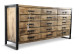 Bahut 15 Tiroirs Bois Marron 160x45x81cm