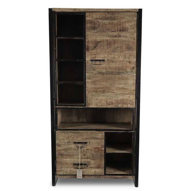 Anrichte mit 2 Schubladen Holz Braun 100x44x200,5cm
