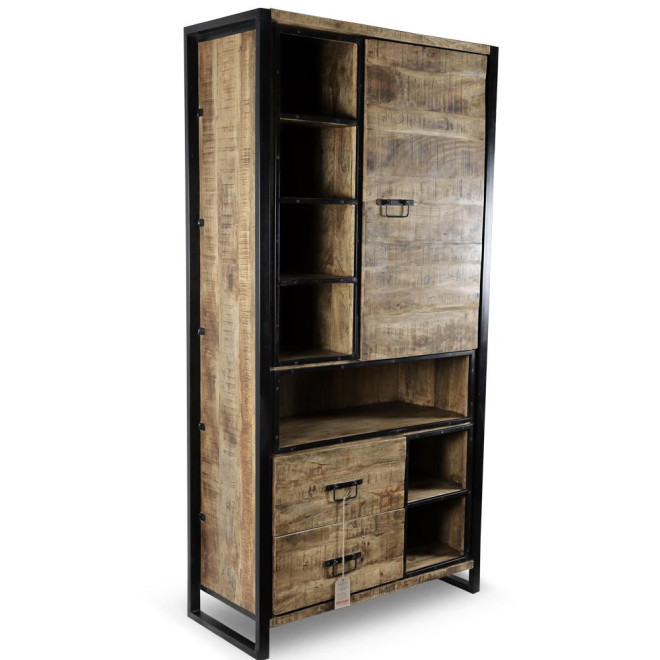 Anrichte mit 2 Schubladen Holz Braun 100x44x200,5cm