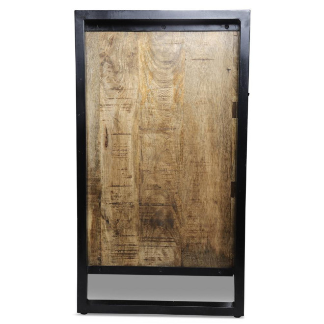 Truhe 3 Schubladen Holz Braun 200x45x81cm
