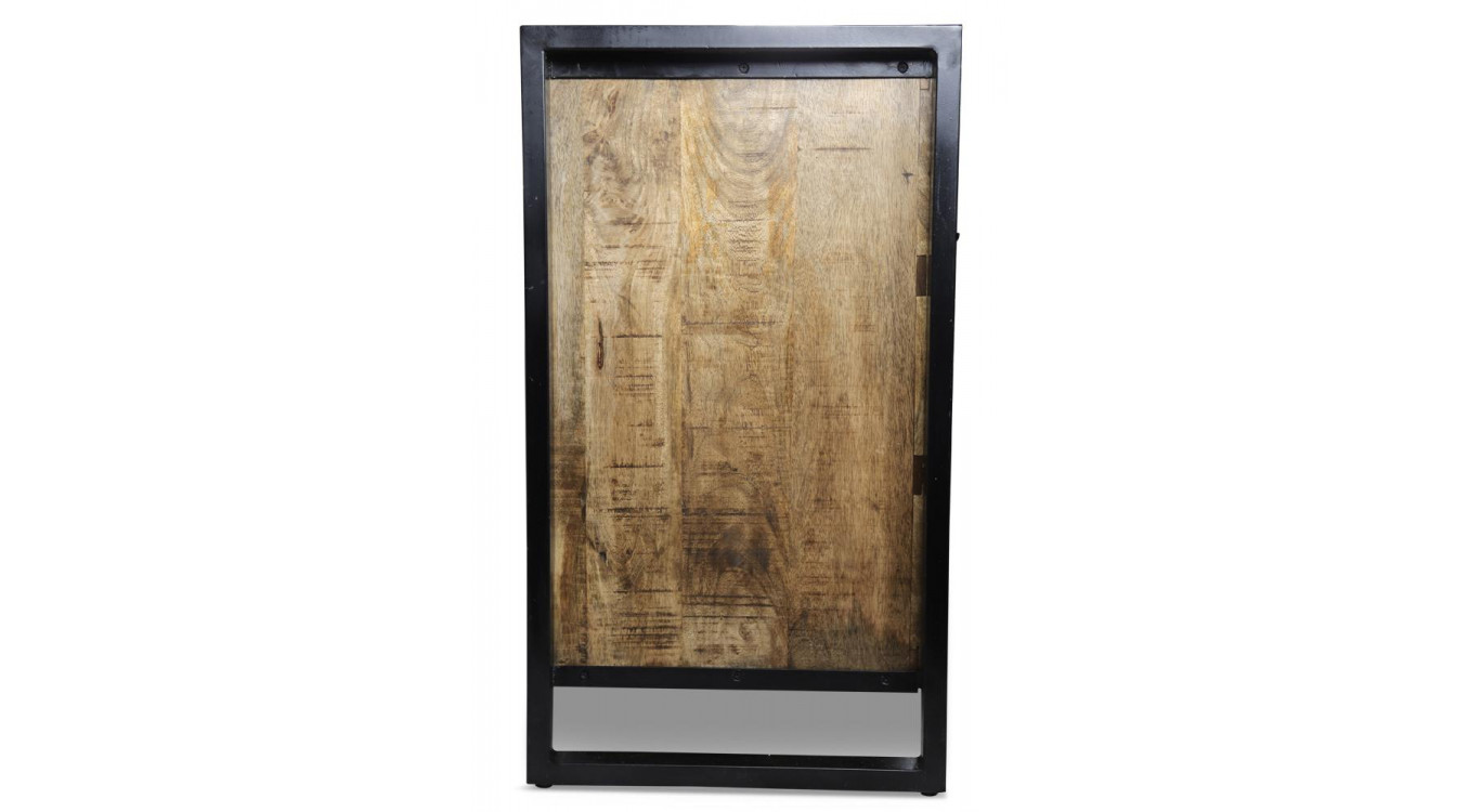 Truhe 3 Schubladen Holz Braun 200x45x81cm