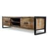 Meuble TV 2 Tiroirs Bois Marron 159x45x45,5cm