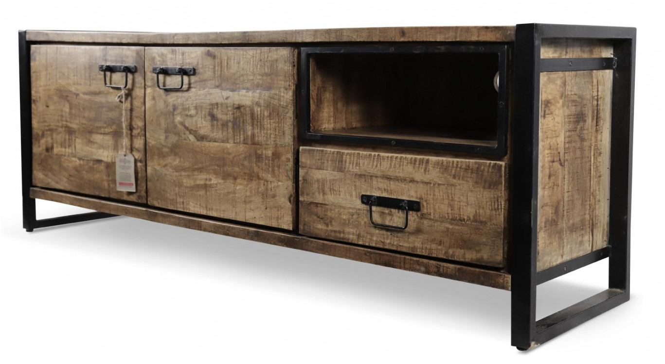 TV-Möbel 1 Schublade Holz Braun 170x45x60cm