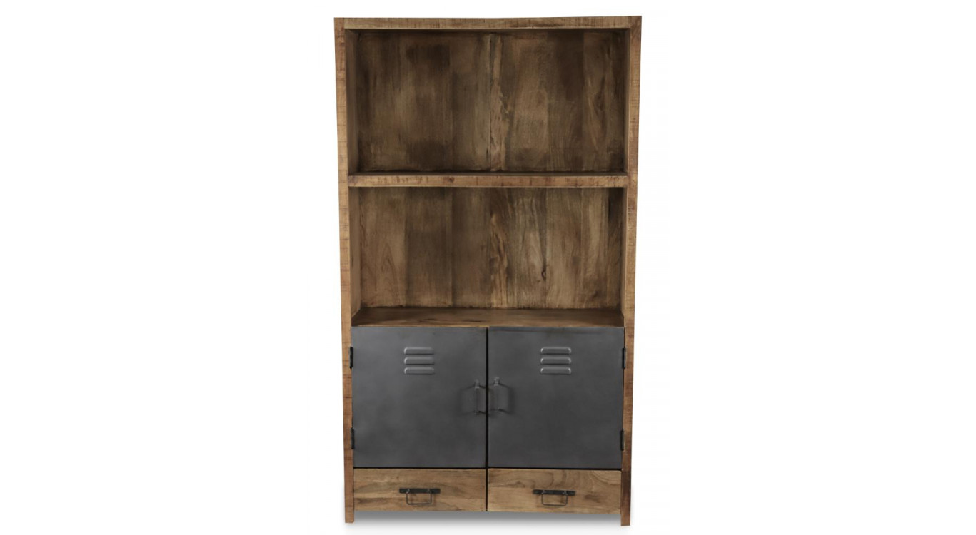 Anrichte mit 2 Schubladen Holz Braun 110x40x190cm